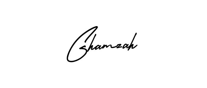 You should practise on your own different ways (AmerikaSignatureDemo-Regular) to write your name (Ghamzah) in signature. don't let someone else do it for you. Ghamzah signature style 3 images and pictures png