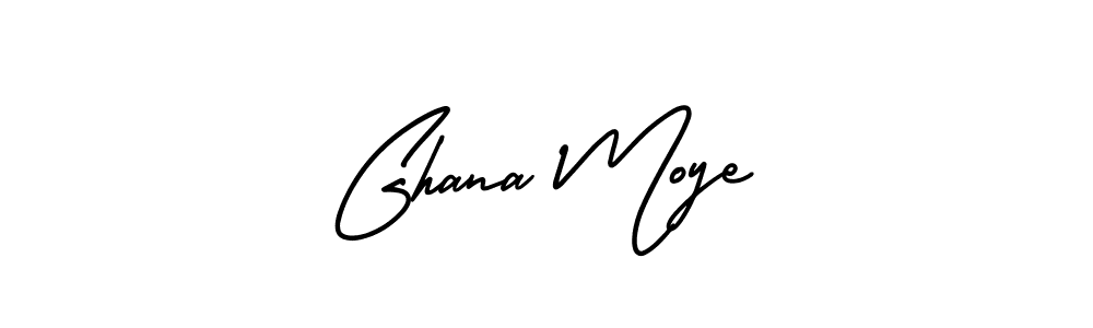 You should practise on your own different ways (AmerikaSignatureDemo-Regular) to write your name (Ghana Moye) in signature. don't let someone else do it for you. Ghana Moye signature style 3 images and pictures png