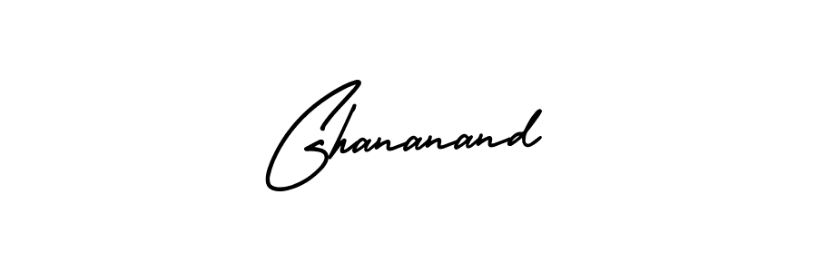 Make a beautiful signature design for name Ghananand. With this signature (AmerikaSignatureDemo-Regular) style, you can create a handwritten signature for free. Ghananand signature style 3 images and pictures png