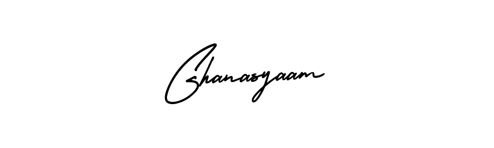It looks lik you need a new signature style for name Ghanasyaam. Design unique handwritten (AmerikaSignatureDemo-Regular) signature with our free signature maker in just a few clicks. Ghanasyaam signature style 3 images and pictures png