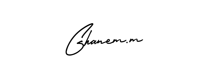 Design your own signature with our free online signature maker. With this signature software, you can create a handwritten (AmerikaSignatureDemo-Regular) signature for name Ghanem.m. Ghanem.m signature style 3 images and pictures png