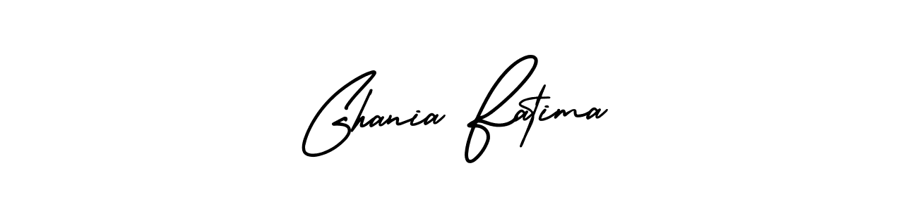Also You can easily find your signature by using the search form. We will create Ghania Fatima name handwritten signature images for you free of cost using AmerikaSignatureDemo-Regular sign style. Ghania Fatima signature style 3 images and pictures png