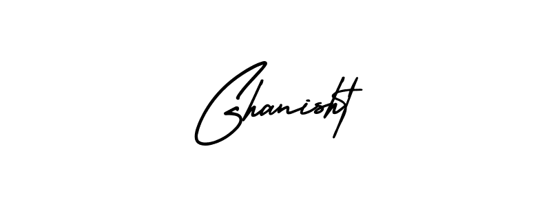 The best way (AmerikaSignatureDemo-Regular) to make a short signature is to pick only two or three words in your name. The name Ghanisht include a total of six letters. For converting this name. Ghanisht signature style 3 images and pictures png