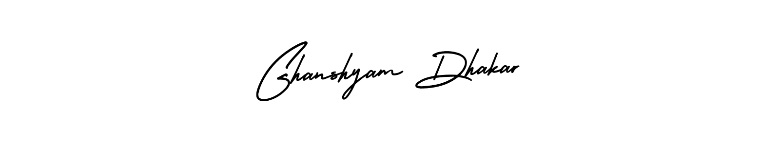 How to make Ghanshyam Dhakar signature? AmerikaSignatureDemo-Regular is a professional autograph style. Create handwritten signature for Ghanshyam Dhakar name. Ghanshyam Dhakar signature style 3 images and pictures png