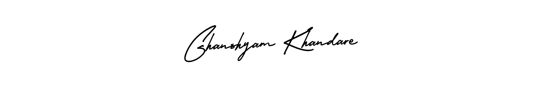 Design your own signature with our free online signature maker. With this signature software, you can create a handwritten (AmerikaSignatureDemo-Regular) signature for name Ghanshyam Khandare. Ghanshyam Khandare signature style 3 images and pictures png