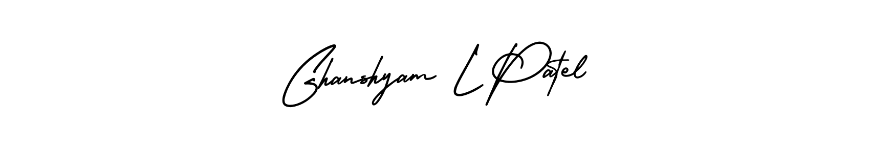 It looks lik you need a new signature style for name Ghanshyam L Patel. Design unique handwritten (AmerikaSignatureDemo-Regular) signature with our free signature maker in just a few clicks. Ghanshyam L Patel signature style 3 images and pictures png