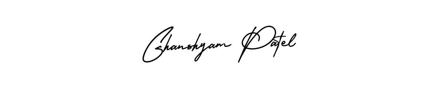 How to Draw Ghanshyam Patel signature style? AmerikaSignatureDemo-Regular is a latest design signature styles for name Ghanshyam Patel. Ghanshyam Patel signature style 3 images and pictures png