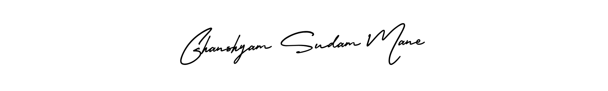 Make a short Ghanshyam Sudam Mane signature style. Manage your documents anywhere anytime using AmerikaSignatureDemo-Regular. Create and add eSignatures, submit forms, share and send files easily. Ghanshyam Sudam Mane signature style 3 images and pictures png