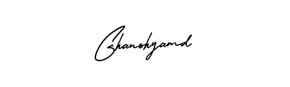 Ghanshyamd stylish signature style. Best Handwritten Sign (AmerikaSignatureDemo-Regular) for my name. Handwritten Signature Collection Ideas for my name Ghanshyamd. Ghanshyamd signature style 3 images and pictures png