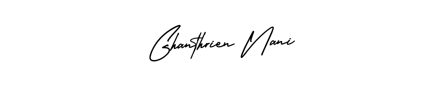 AmerikaSignatureDemo-Regular is a professional signature style that is perfect for those who want to add a touch of class to their signature. It is also a great choice for those who want to make their signature more unique. Get Ghanthrien Nani name to fancy signature for free. Ghanthrien Nani signature style 3 images and pictures png