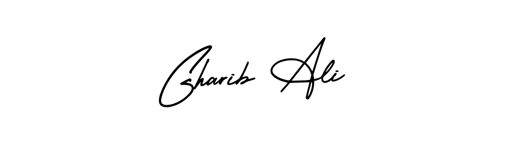 Also You can easily find your signature by using the search form. We will create Gharib Ali name handwritten signature images for you free of cost using AmerikaSignatureDemo-Regular sign style. Gharib Ali signature style 3 images and pictures png