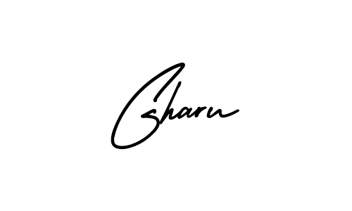 Create a beautiful signature design for name Gharu. With this signature (AmerikaSignatureDemo-Regular) fonts, you can make a handwritten signature for free. Gharu signature style 3 images and pictures png