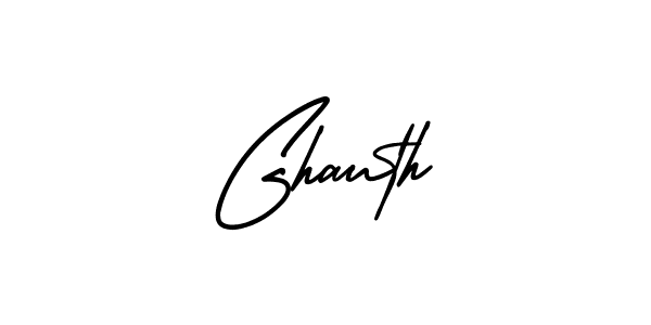 Design your own signature with our free online signature maker. With this signature software, you can create a handwritten (AmerikaSignatureDemo-Regular) signature for name Ghauth. Ghauth signature style 3 images and pictures png