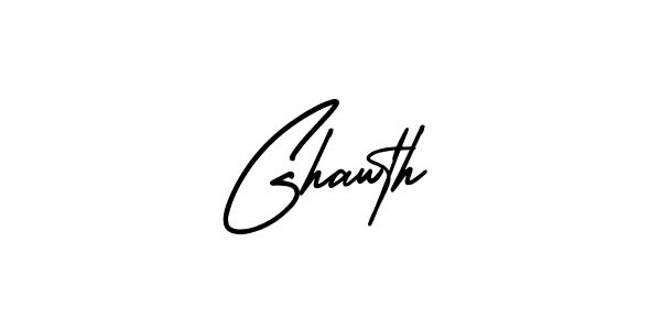 Use a signature maker to create a handwritten signature online. With this signature software, you can design (AmerikaSignatureDemo-Regular) your own signature for name Ghawth. Ghawth signature style 3 images and pictures png