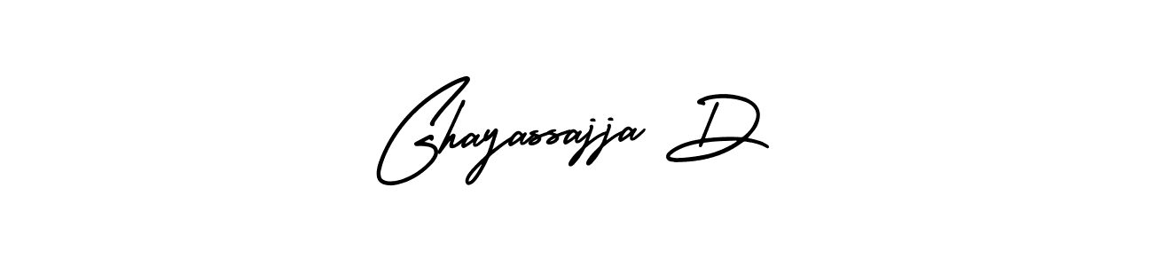 Use a signature maker to create a handwritten signature online. With this signature software, you can design (AmerikaSignatureDemo-Regular) your own signature for name Ghayassajja D. Ghayassajja D signature style 3 images and pictures png