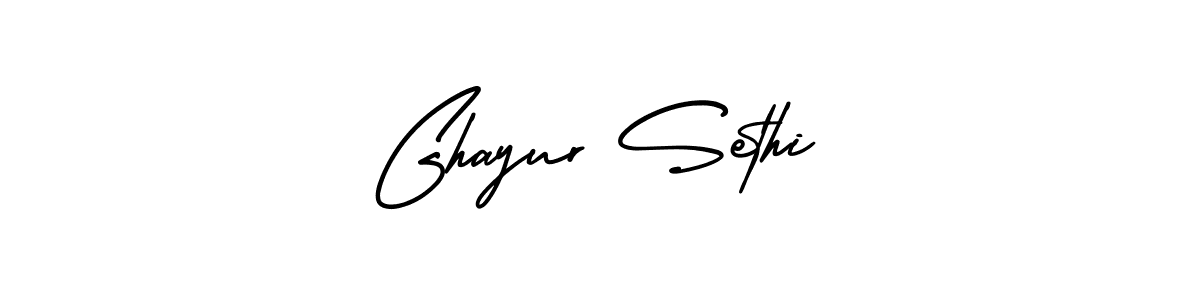 Similarly AmerikaSignatureDemo-Regular is the best handwritten signature design. Signature creator online .You can use it as an online autograph creator for name Ghayur Sethi. Ghayur Sethi signature style 3 images and pictures png