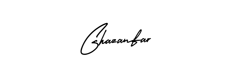 Ghazanfar stylish signature style. Best Handwritten Sign (AmerikaSignatureDemo-Regular) for my name. Handwritten Signature Collection Ideas for my name Ghazanfar. Ghazanfar signature style 3 images and pictures png