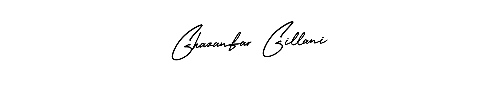 You should practise on your own different ways (AmerikaSignatureDemo-Regular) to write your name (Ghazanfar Gillani) in signature. don't let someone else do it for you. Ghazanfar Gillani signature style 3 images and pictures png