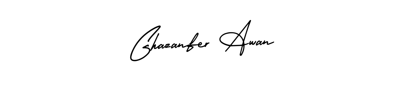 How to make Ghazanfer Awan name signature. Use AmerikaSignatureDemo-Regular style for creating short signs online. This is the latest handwritten sign. Ghazanfer Awan signature style 3 images and pictures png