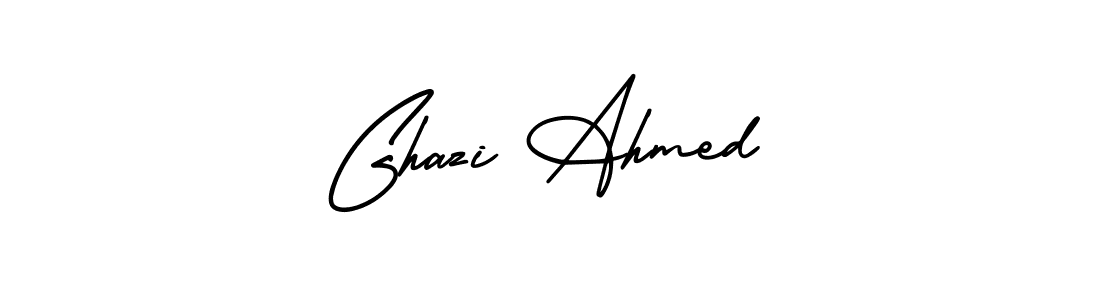 Design your own signature with our free online signature maker. With this signature software, you can create a handwritten (AmerikaSignatureDemo-Regular) signature for name Ghazi Ahmed. Ghazi Ahmed signature style 3 images and pictures png