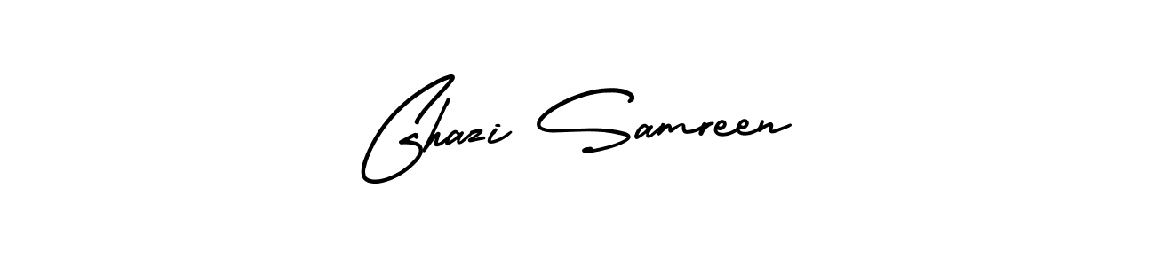 How to Draw Ghazi Samreen signature style? AmerikaSignatureDemo-Regular is a latest design signature styles for name Ghazi Samreen. Ghazi Samreen signature style 3 images and pictures png