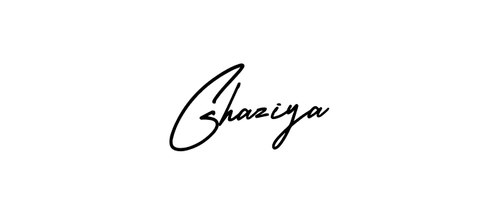 How to make Ghaziya name signature. Use AmerikaSignatureDemo-Regular style for creating short signs online. This is the latest handwritten sign. Ghaziya signature style 3 images and pictures png