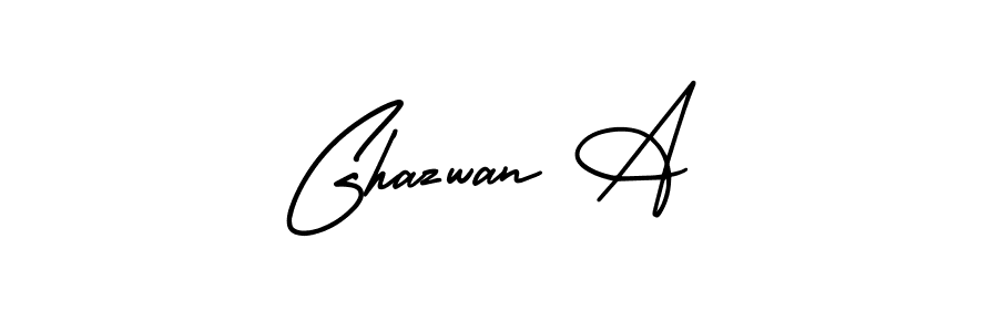 This is the best signature style for the Ghazwan A name. Also you like these signature font (AmerikaSignatureDemo-Regular). Mix name signature. Ghazwan A signature style 3 images and pictures png