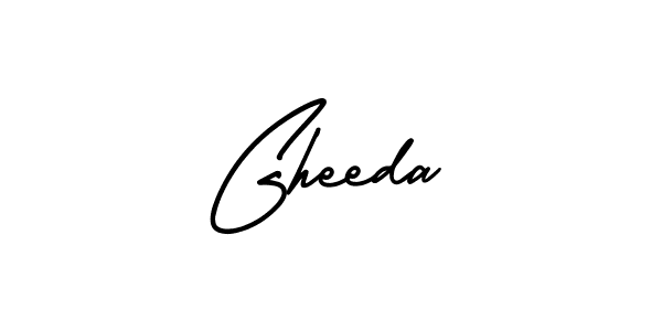 Gheeda stylish signature style. Best Handwritten Sign (AmerikaSignatureDemo-Regular) for my name. Handwritten Signature Collection Ideas for my name Gheeda. Gheeda signature style 3 images and pictures png