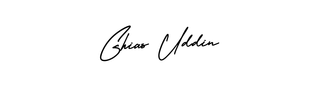 Make a beautiful signature design for name Ghias Uddin. With this signature (AmerikaSignatureDemo-Regular) style, you can create a handwritten signature for free. Ghias Uddin signature style 3 images and pictures png