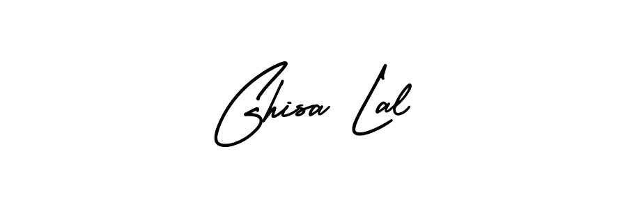 How to make Ghisa Lal name signature. Use AmerikaSignatureDemo-Regular style for creating short signs online. This is the latest handwritten sign. Ghisa Lal signature style 3 images and pictures png