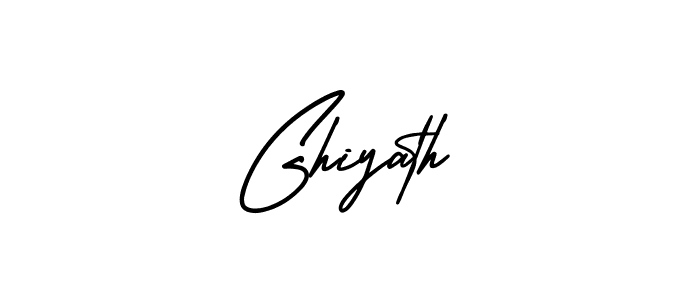 Ghiyath stylish signature style. Best Handwritten Sign (AmerikaSignatureDemo-Regular) for my name. Handwritten Signature Collection Ideas for my name Ghiyath. Ghiyath signature style 3 images and pictures png