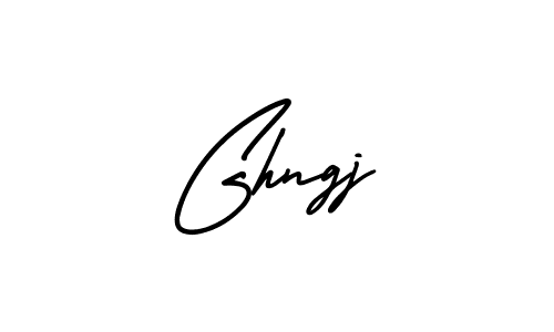 How to make Ghngj name signature. Use AmerikaSignatureDemo-Regular style for creating short signs online. This is the latest handwritten sign. Ghngj signature style 3 images and pictures png