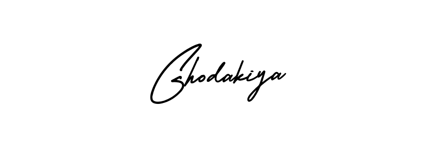 Design your own signature with our free online signature maker. With this signature software, you can create a handwritten (AmerikaSignatureDemo-Regular) signature for name Ghodakiya. Ghodakiya signature style 3 images and pictures png