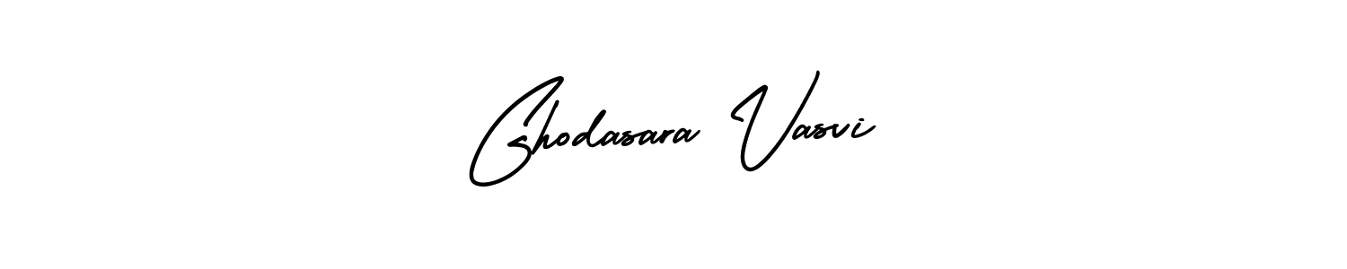 if you are searching for the best signature style for your name Ghodasara Vasvi. so please give up your signature search. here we have designed multiple signature styles  using AmerikaSignatureDemo-Regular. Ghodasara Vasvi signature style 3 images and pictures png