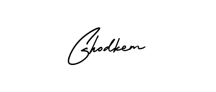 Design your own signature with our free online signature maker. With this signature software, you can create a handwritten (AmerikaSignatureDemo-Regular) signature for name Ghodkem. Ghodkem signature style 3 images and pictures png
