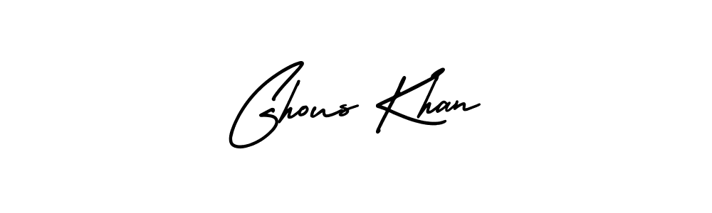 Make a beautiful signature design for name Ghous Khan. With this signature (AmerikaSignatureDemo-Regular) style, you can create a handwritten signature for free. Ghous Khan signature style 3 images and pictures png
