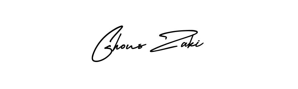 Design your own signature with our free online signature maker. With this signature software, you can create a handwritten (AmerikaSignatureDemo-Regular) signature for name Ghous Zaki. Ghous Zaki signature style 3 images and pictures png