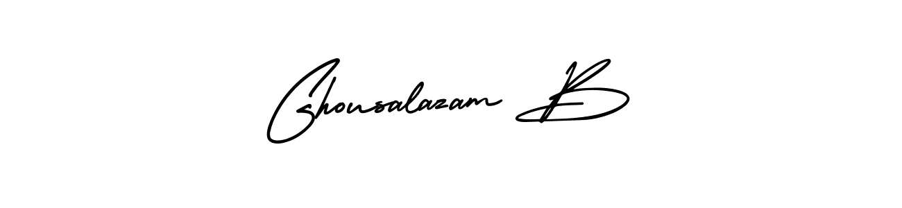 Also You can easily find your signature by using the search form. We will create Ghousalazam B name handwritten signature images for you free of cost using AmerikaSignatureDemo-Regular sign style. Ghousalazam B signature style 3 images and pictures png