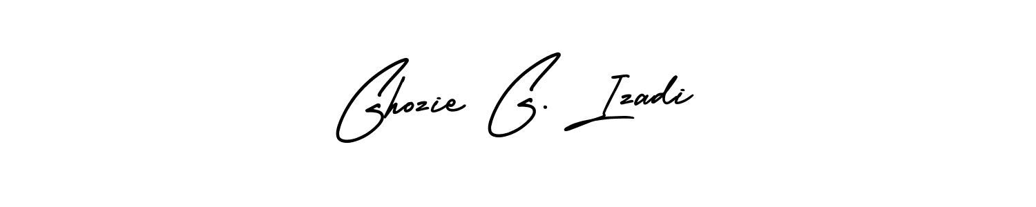 Make a beautiful signature design for name Ghozie G. Izadi. With this signature (AmerikaSignatureDemo-Regular) style, you can create a handwritten signature for free. Ghozie G. Izadi signature style 3 images and pictures png