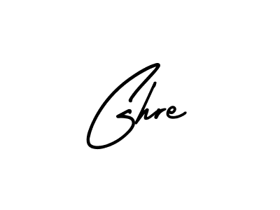 How to make Ghre name signature. Use AmerikaSignatureDemo-Regular style for creating short signs online. This is the latest handwritten sign. Ghre signature style 3 images and pictures png
