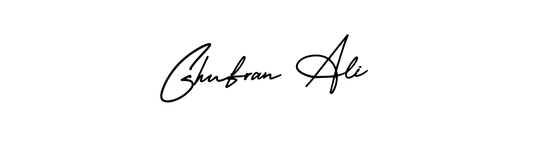 This is the best signature style for the Ghufran Ali name. Also you like these signature font (AmerikaSignatureDemo-Regular). Mix name signature. Ghufran Ali signature style 3 images and pictures png