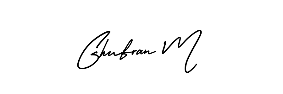 if you are searching for the best signature style for your name Ghufran M. so please give up your signature search. here we have designed multiple signature styles  using AmerikaSignatureDemo-Regular. Ghufran M signature style 3 images and pictures png