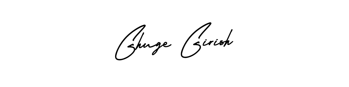 How to make Ghuge Girish name signature. Use AmerikaSignatureDemo-Regular style for creating short signs online. This is the latest handwritten sign. Ghuge Girish signature style 3 images and pictures png