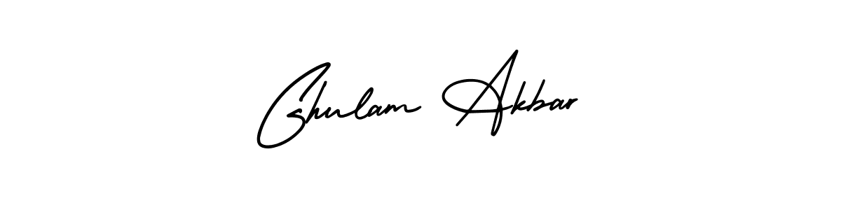 It looks lik you need a new signature style for name Ghulam Akbar. Design unique handwritten (AmerikaSignatureDemo-Regular) signature with our free signature maker in just a few clicks. Ghulam Akbar signature style 3 images and pictures png