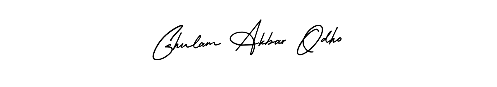How to make Ghulam Akbar Odho name signature. Use AmerikaSignatureDemo-Regular style for creating short signs online. This is the latest handwritten sign. Ghulam Akbar Odho signature style 3 images and pictures png