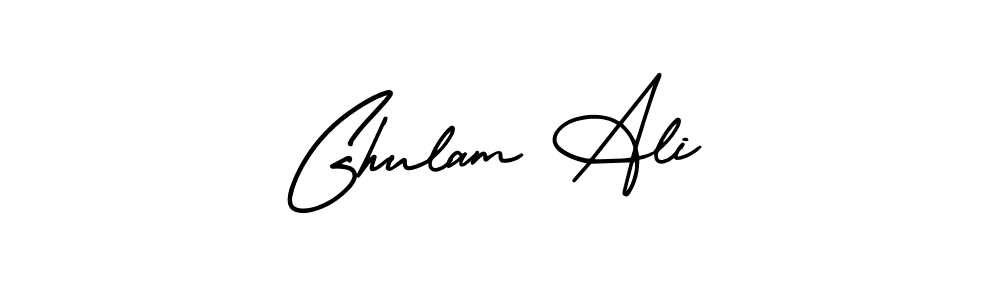 Use a signature maker to create a handwritten signature online. With this signature software, you can design (AmerikaSignatureDemo-Regular) your own signature for name Ghulam Ali. Ghulam Ali signature style 3 images and pictures png