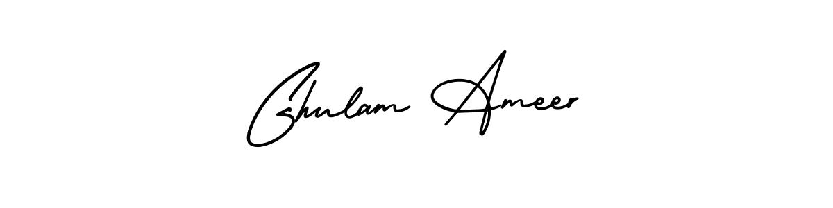 See photos of Ghulam Ameer official signature by Spectra . Check more albums & portfolios. Read reviews & check more about AmerikaSignatureDemo-Regular font. Ghulam Ameer signature style 3 images and pictures png