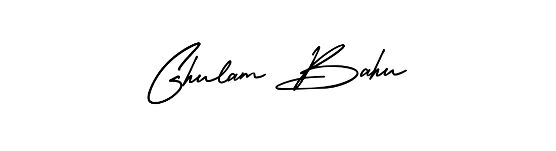 Use a signature maker to create a handwritten signature online. With this signature software, you can design (AmerikaSignatureDemo-Regular) your own signature for name Ghulam Bahu. Ghulam Bahu signature style 3 images and pictures png