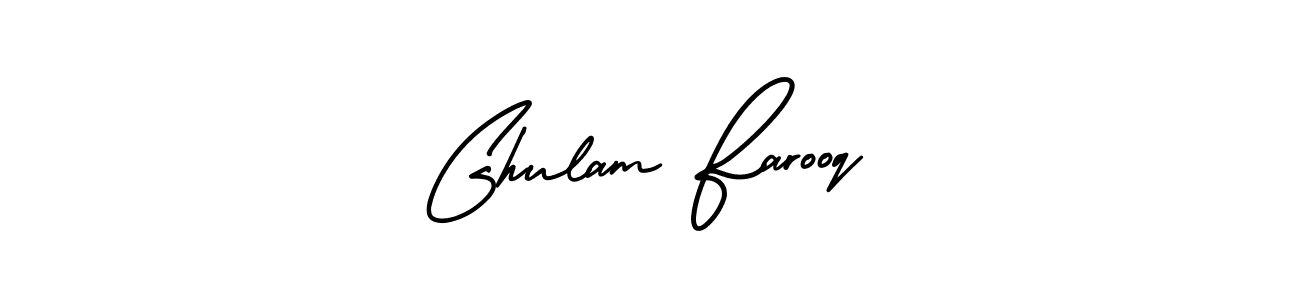 How to make Ghulam Farooq name signature. Use AmerikaSignatureDemo-Regular style for creating short signs online. This is the latest handwritten sign. Ghulam Farooq signature style 3 images and pictures png