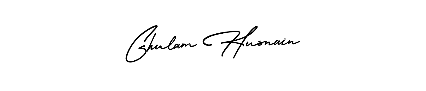 How to Draw Ghulam Husnain signature style? AmerikaSignatureDemo-Regular is a latest design signature styles for name Ghulam Husnain. Ghulam Husnain signature style 3 images and pictures png